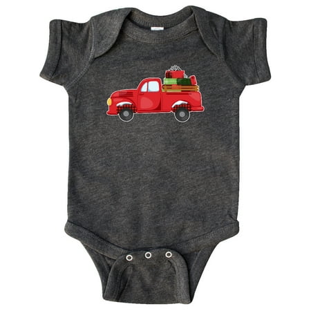 

Inktastic Christmas Red Vintage Truck with Presents Gift Baby Boy or Baby Girl Bodysuit