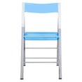 thumbnail image 5 of Menno Transparent Folding Chair – Lightweight Foldable Plastic Chair for Indoor & Outdoor Use, No Assembly Required, Ideal for Parties, Events, and Outdoor Gatherings in Transparent Blue Set of 4, 5 of 10