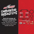 thumbnail image 2 of All Balls Racing Carburetor Rebuild Kit 26-1012 For Polaris Sportsman 500 4x4 DUSE 2002, 2 of 5