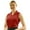 Snapper Red, variant on Monterey Club Ladies Moisture Wicking Solid Jacquard Sleeveless Color Golf Polo Shirt #2061