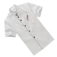 thumbnail image 4 of Uniforme de Chef Unisexe à Manches Courtes Chemise de Base de Chef pour Restaurant de Service Alimentaire de Boulangerie Taille g (Blanc), 4 of 8