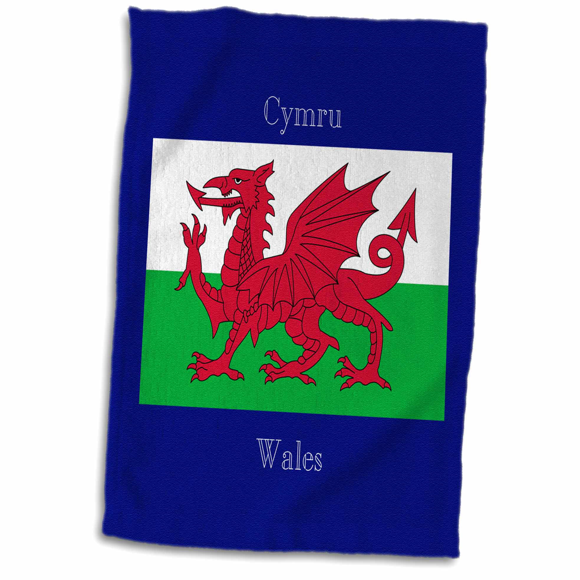 Wales WELSH FLAG WELSH DRAGON design cotton TEA TOWEL Cymru,
