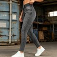 thumbnail image 6 of PYGNJK Women's Denim Jeans High Waist Skinny Stretch Slim Fit Casua Long Jean Pants with Pockets, 6 of 6