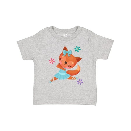 

Inktastic Ballet Dancer Fox Ballerina Girls Gift Toddler Toddler Girl T-Shirt