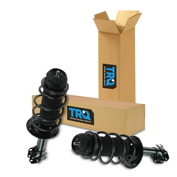 TRQ Front Strut & Coil Spring Assembly Set Driver & Passenger Sides Fits Select 07-12 Toyota Yaris