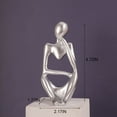 thumbnail image 5 of 3 Piece Thinker Statue Decor Accents Abstract Sculpture Bookshelf Decor Resin Thinker Statues for Home Office Desk Desktop Living Room Decor Collection Figurine, 5 of 7