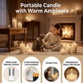 thumbnail image 6 of AOLIGO Flameless Candles Set of 3, Flickering LED Pillar Candles with Remote Timer for Home Wedding Holiday Decor, 6 of 9