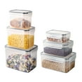 thumbnail image 5 of Vikakiooze Kitchen Storage Cabinets Single Transparent Plastic Storage Tank Vacuum Wet Proof Fresh-Keeping Storage Storage Sealed Tank,Kitchen Sealed Jar With Lid Wet Fresh-Keeping Box, 5 of 5