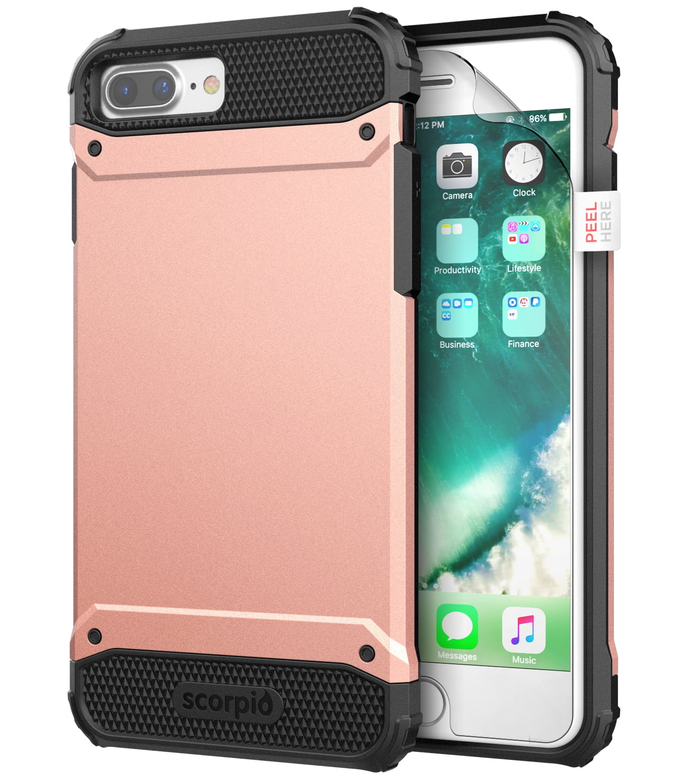 Apple Iphone 8 Plus Tough Protective Case W Screen Protector R7 Rose Gold Walmart Com Walmart Com Apple Iphone 8 Plus Tough Protective Case W Screen Protector R7 Rose Gold Walmart Com Walmart Com