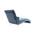 thumbnail image 4 of Zechuan Curved Lounge Chaise sofa, Accent Chair Sofa with Acrylic Leg, Blue, 4 of 9