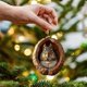 thumbnail image 5 of Adornos navideños de animales, búhos, mapaches, colgantes para árbol de Navidad, impresión plana 2D, acrílicos, pequeños colgantes., 5 of 5