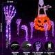 thumbnail image 4 of ¡Gran oferta! 5 uds. Luces brillantes de decoración de manos de esqueleto de Halloween de 18 pulgadas, luces de jardín de mano de esqueleto, estacas de decoración de jardín de terror, 4 of 6