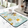 thumbnail image 2 of Washable Rubber Daisy Cute Floral Dish Drying Mats for Kitchen Counter Home Large Coffee Bar Pad Accessories and Decor for Utensils Stemware 19.5''x12'', 2 of 7