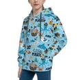 thumbnail image 2 of Lsque Animal Pirate Patten Youth Hoodie Sweatshirt Pullover with Kangaroo Pocket Boys and Girls Hoodie Warm Hoodie for Kids-Large, 2 of 6