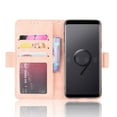 thumbnail image 3 of Case for Samsung Galaxy S9 PLUS Cover Adjustable Detachable Card Holder Magnetic closure Leather Wallet Case - Pink, 3 of 5