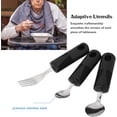 thumbnail image 2 of 3Pcs Adaptive Utensils,Stainless Steel Wide Rubber Handle, Nonslip Anti Shaking Weighted Utensils, 2 of 5