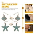 thumbnail image 3 of OATIPHO 3Pairs Ocean Themed Earrings Metal Sea Star and Shell Chic Ear Jewelry, 3 of 8