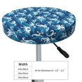 thumbnail image 4 of Disketp Sea Water Wave Funda Redonda para Taburete, Funda de Cojín para Silla de Bar Suave y Elástica-14 inch, 4 of 7