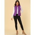 thumbnail image 3 of INSPIRE CHIC Gilet Léger à Col Montant Matelassé avec Fermeture Éclair pour Femmes, 3 of 6