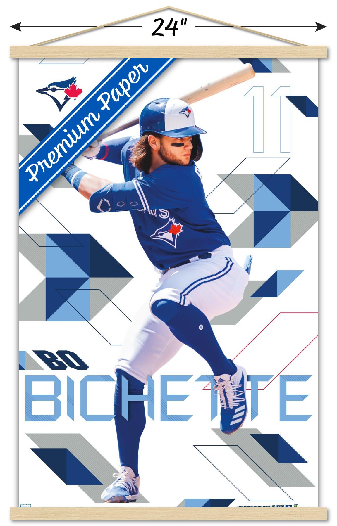 MLB Toronto Blue Jays - Bo Bichette Wall Poster with Wooden Magnetic Frame, 22.375" x 34"