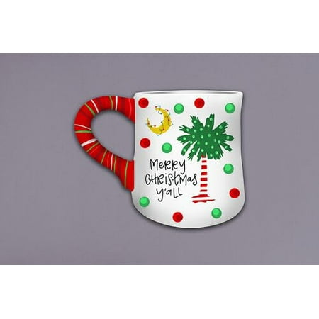 

Magnolia Lane Merry Christmas Y all Palm Christmas Coffee Mug 4.13-inch Height Kitchen Accessories C49