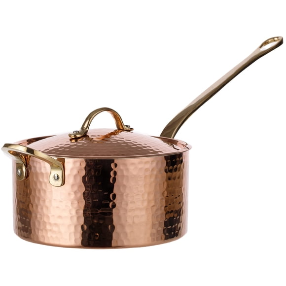 Cazo DEMMEX de cobre de 1.7 qt, 1.2 mm, forrado en estaño, con tapa