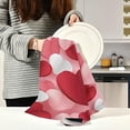 thumbnail image 6 of SKYSONIC Valentine's Day Love Heart Kitchen Towel Set of 1, Super Soft Absorbent Hand Towel Tea Towel Home Restaurant Tableware Cleaning Rag for Kitchen, Hotel, Beach, Bathroom, Gym, etc., 6 of 7