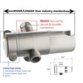 thumbnail image 4 of Ana Bath High Pressure Anti-Clog 6" 30-Setting Dual Shower Head with Handheld Shower Combo + 5 ft Shower Hose with Brass Connectors (Brushed Nickel), 4 of 8