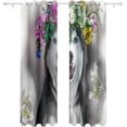 thumbnail image 6 of Coolnut Husky Watercolor Thermal Insulated Blackout Grommet Printed Window Curtain - 84x55 in - 100% Polyester 2 Panels, Stitchingstyles, 6 of 6