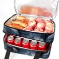 thumbnail image 5 of Wolf Large Capacity Double Layered Insulated Lunch Bag, 2 Compartment Refrigerated Meal Bag for Hand Carry, 7.1x11.4x16.1 Inches, 5 of 6