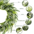 thumbnail image 6 of Spring Summer Wreath 24 Inch for Front Door Decor Eucalyptus Green Summer Wreath for Porch Room Farmhouse Holiday Decor, 6 of 9