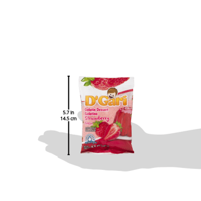 D'Gari Strawberry Gelatin Dessert, 4.9 oz