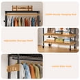 thumbnail image 5 of TONNSO T03P Portable Rolling Clothing Rack for Hanging Clothes Heavy Duty Clothes Rack with 1 Hanging Rod and 2 Side Hooks with Wheels,Freestanding Metal Garment Rack Black Adjustable Wardrobe Closet, 5 of 6