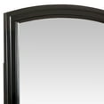 thumbnail image 2 of Glan 42 Inch Wall Mirror, Molded Trim, Wood Frame, Curved Top, Black, 2 of 2