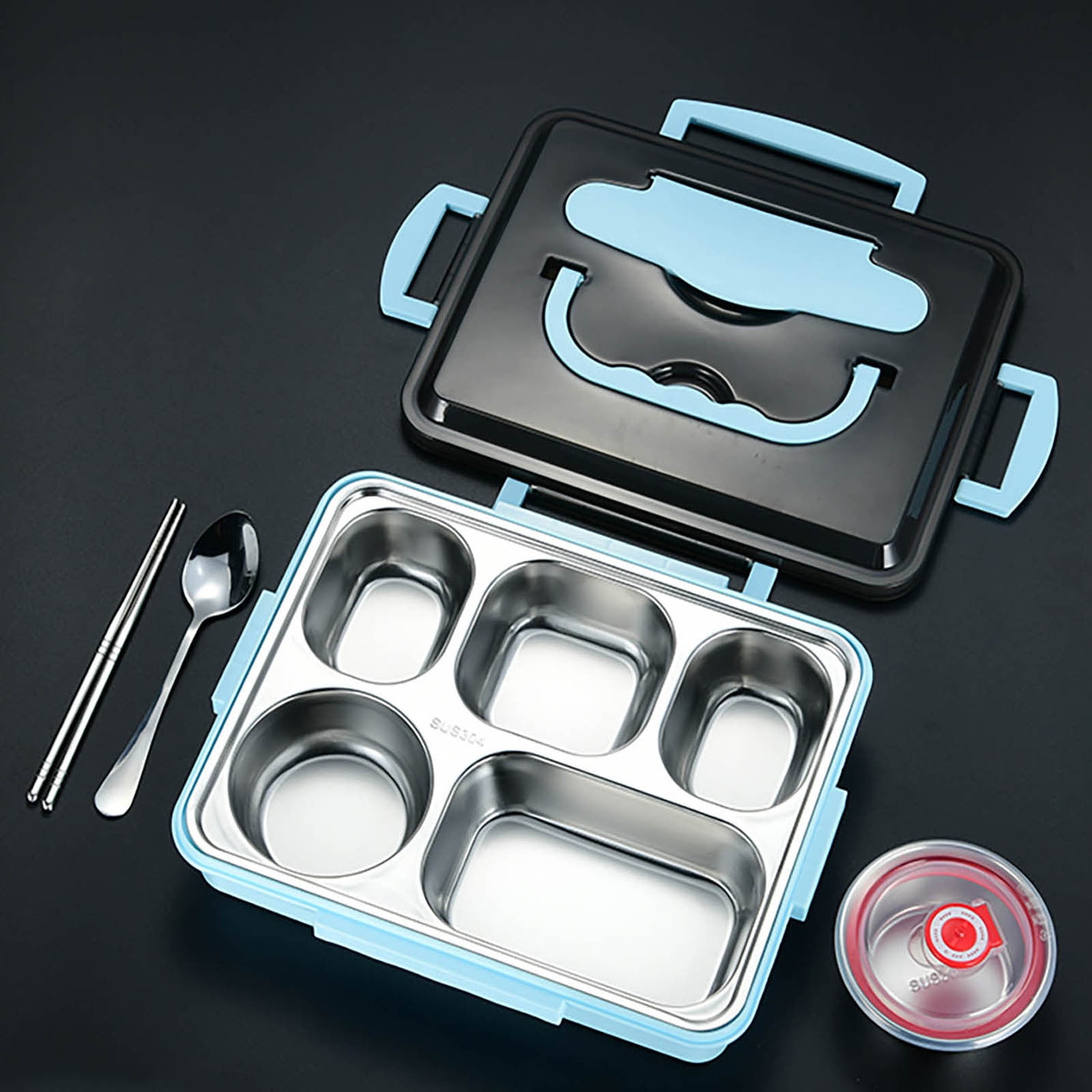 Wovilon Thermal Insulation Bento Box Tableware Set Portable Lunch Box Lunch Box