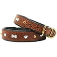 thumbnail image 2 of Large 21''- 25'' Soft Genuine Leather Padded Dog Puppy Collar  60AA264BR, 2 of 2