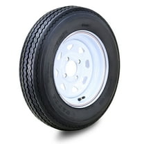 Wanda Trailer Tire Wheel Assembly 5.30-12 6-Ply C 82M 4 Lug 4" PCD White Spoke Rim