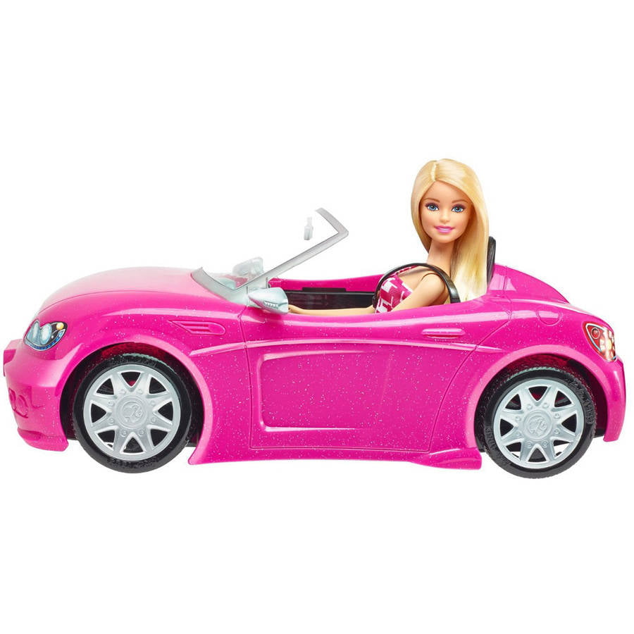 Barbie Convertible Pink Car and Doll Pack 