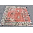 thumbnail image 3 of Vintage Rug, 4.6x5 ft Accent Rugs, Rugs For Entry, Turkish Rug, Red Anatolian Rugs, Anatolian Rug, Bohemian Nursery Rug, 3 of 10