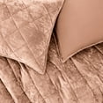 thumbnail image 3 of Wonderful Bedding Reddish-Brown Luxurious Velvet 3-Piece Quilt Set, 3 of 5