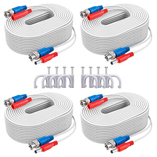 4x100ft HD Security Camera Video Power Cable TVI CVI AHD 960P 720P w/ Power b5y 