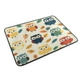 thumbnail image 6 of Bath Curtain & Non-Slip Bath Mat Set 12-Grommet Shower Curtain Memory Foam Bath Rug Owls and Foliage, 6 of 8