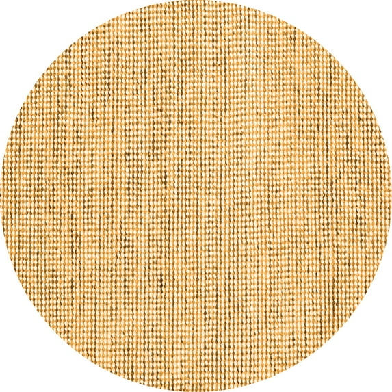Ahgly Company Indoor Round Abstract Orange Contemporary Area Rugs, 3' Round