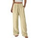 thumbnail image 3 of TaTaai Spring Autumn Solid Color Women Straight Leg Pants Elastic Waist Pocket Design Machine Washable No Fading Versatile Casual Daily Full Length Trousers Gift, 3 of 9