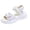 White, variant on Orthopedic Platform Slide Sandals for Women, Glitter PU Adjustable Strap Mules, Open Toe Summer Beach Party Casual Daily Footwear Black