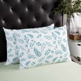 thumbnail image 4 of Teal Leaves Throw Pillow Cover 24 x 36 Inch Decorative Pillow Cover Summer Plants Flowers Vintage Pastoral Lumbar Pillowcase Seasonal Rectangle Cushion Case for Couch Sofa Bed Living Room, 4 of 7