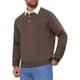 thumbnail image 4 of INSPIRAR CHIC Sudadera de Polo de Manga Larga con Cuello Contrastante para Hombre M Marrón, 4 of 6