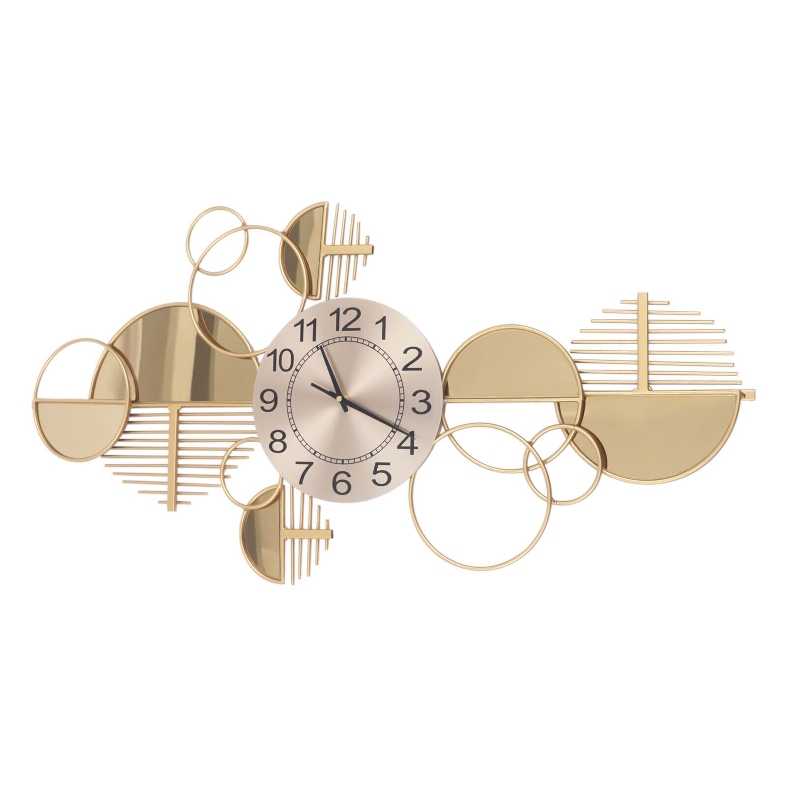 Modern Wall Clock Mid Century Living Large Metal Gold Clock Home Decor