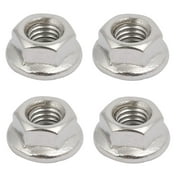 4pcs M6x1mm Pitch Metric Thread 304 Stainless Steel Left Hand Hex Flange Nut