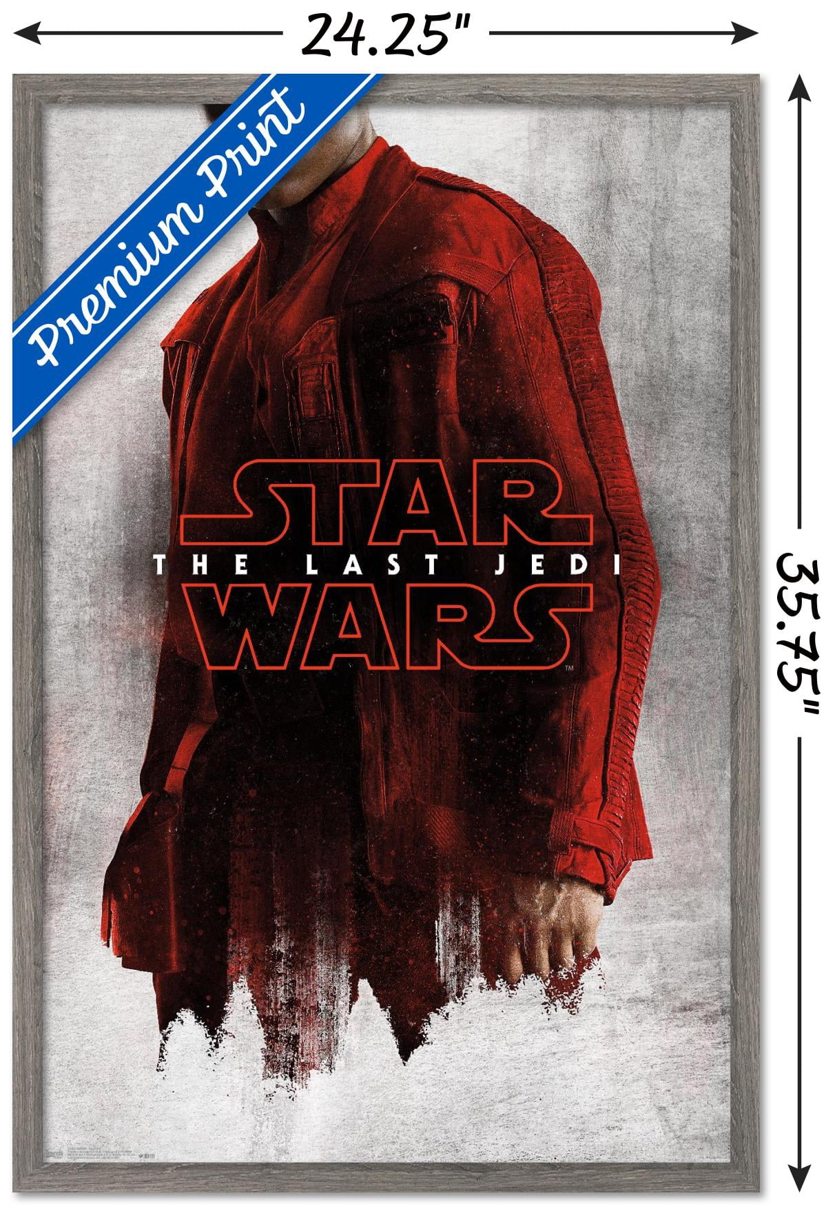 Star Wars: The Last Jedi - Red Finn Wall Poster, 22.375" x 34", Framed